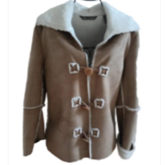 Abby & Friends Jacket Faux Fur Coat M - Picture 13 of 17